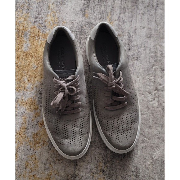Cole Haan Men's‎ Grandpro Rally Laser Cut Sneaker Shoes Gray Size 9.5 M C31220 - Picture 1 of 11